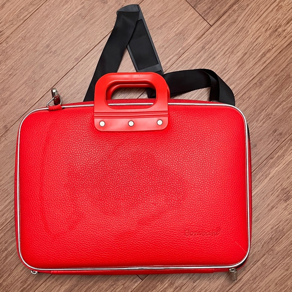 Red unisex Bombata Crossbody Briefcase Bag (large)